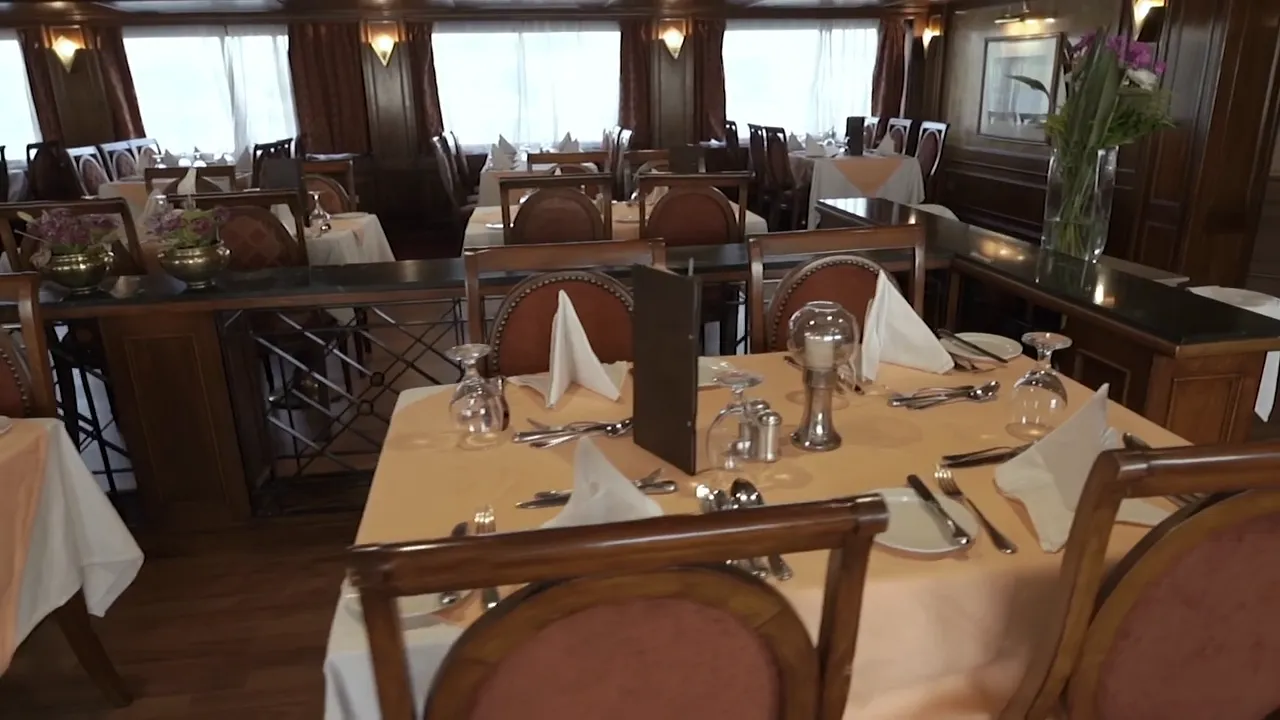 Restaurant aboard the MS Salacia Nile Cruise Nile cruise